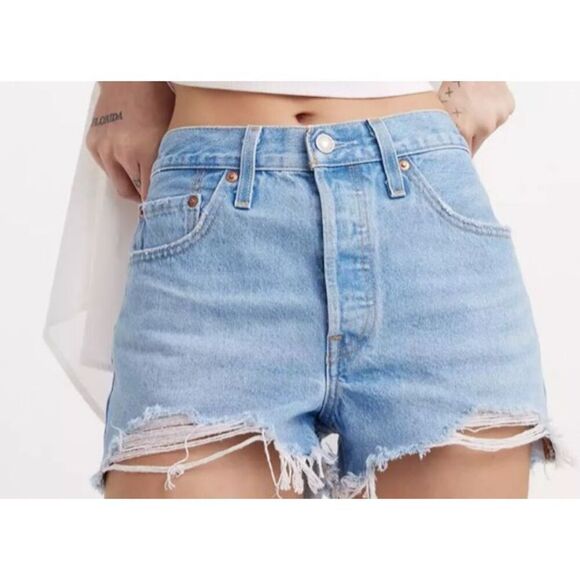 Levi's® Premium 501® ORIGINAL FIT HIGH RISE WOMEN'S SHORTS- size 30 - Picture 1 of 12